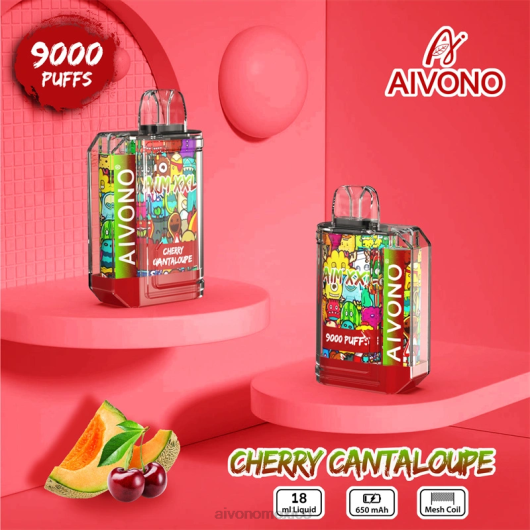 melón cereza Aivono AIM XXL 9000 pegatina boca transparente TRF457 | Aivono México